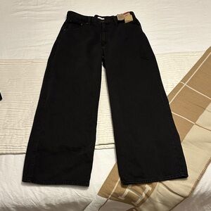 Levi's Womens Cinch Baggy Black Jeans